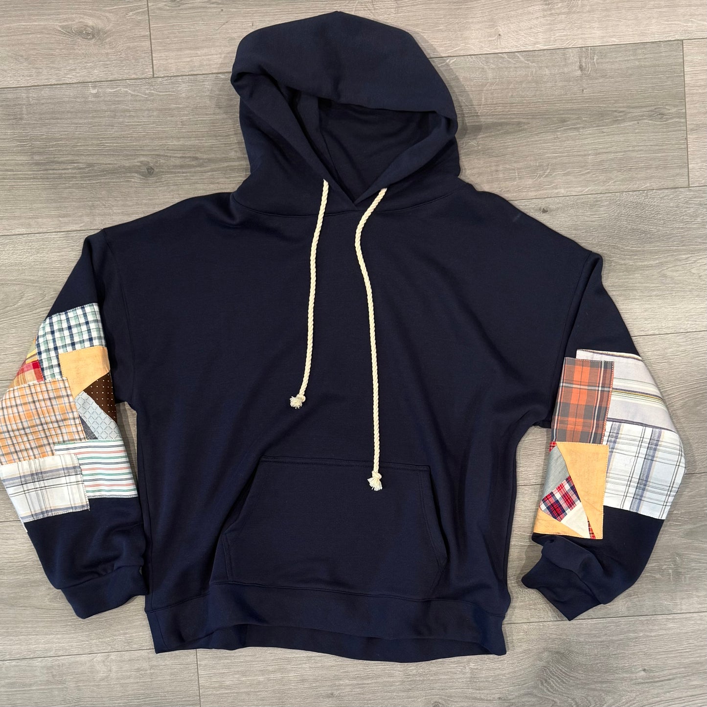 Patchwork Sleeve Hoodie
