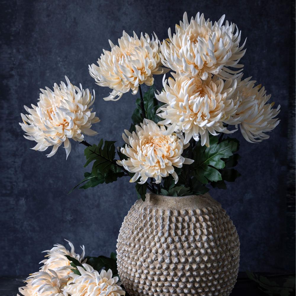 Artificial Chrysanthemum Cream Flower Stem
