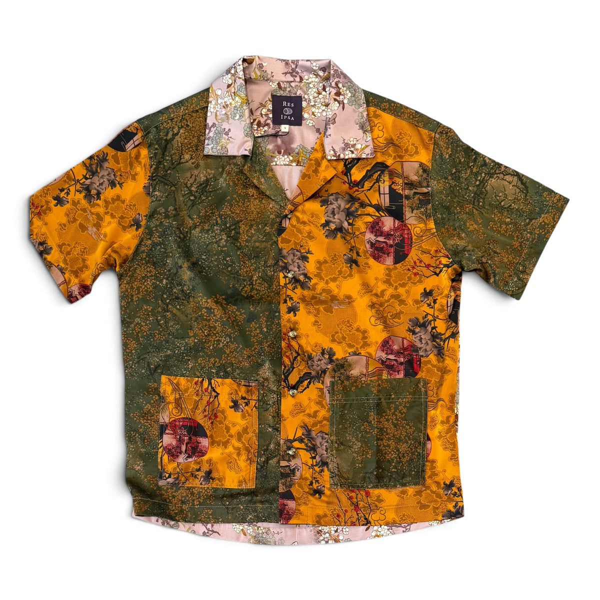 Silk Patchwork Camp Shirt