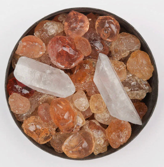 Amber Crystal Flat Petite Potpurri