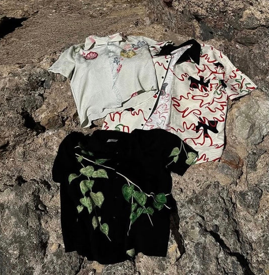 Vintage Kimono Camp Shirt