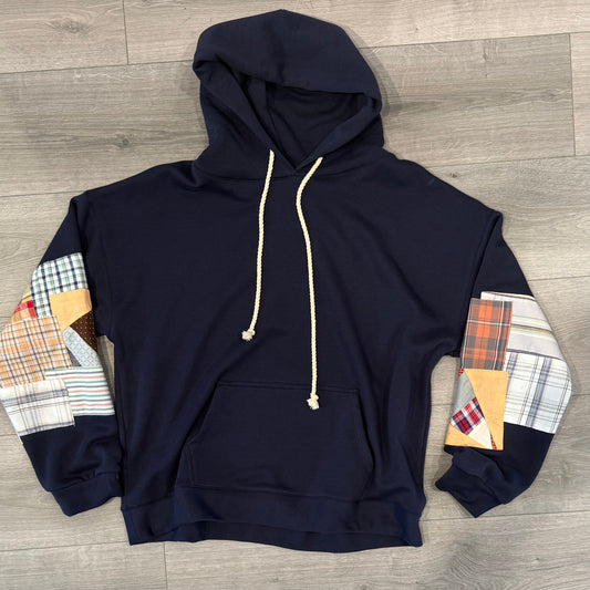 Patchwork Sleeve Hoodie