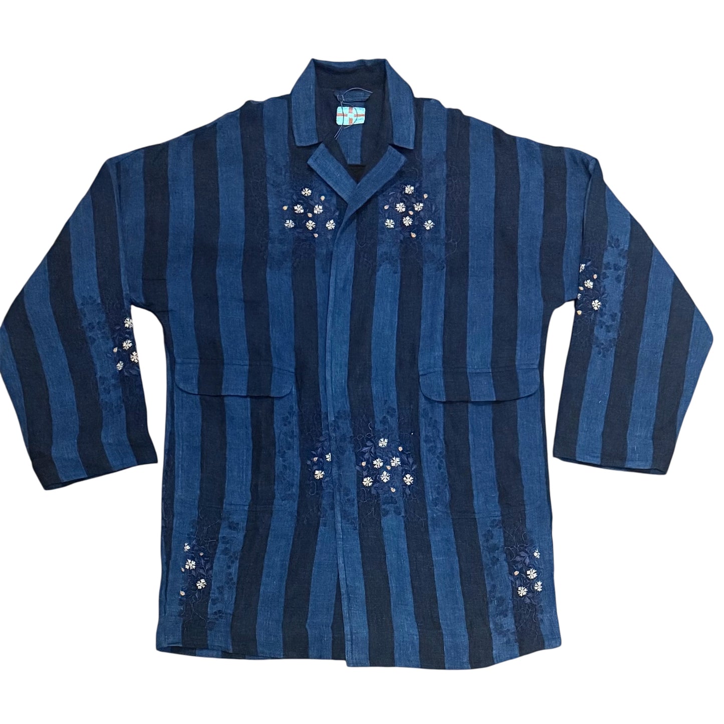 Deep sea Indigo Stripe Jacket W/Belt