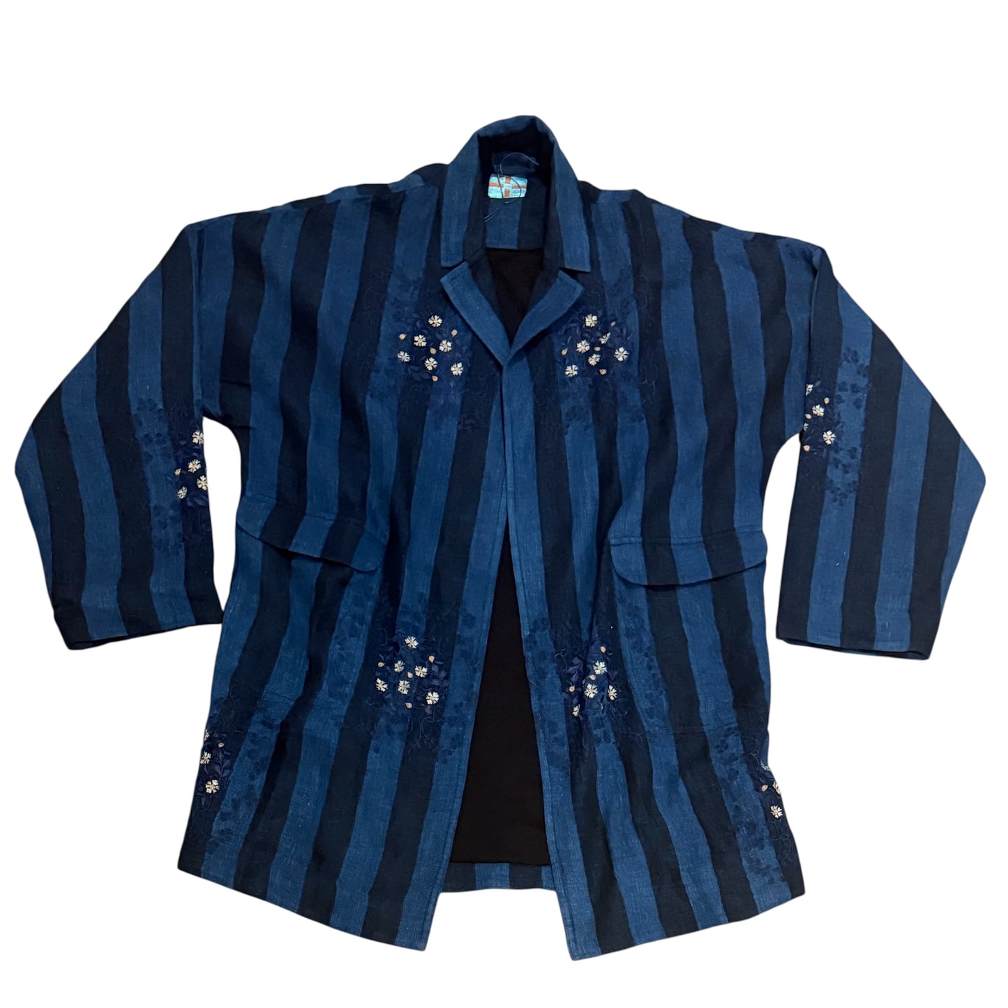 Deep sea Indigo Stripe Jacket W/Belt