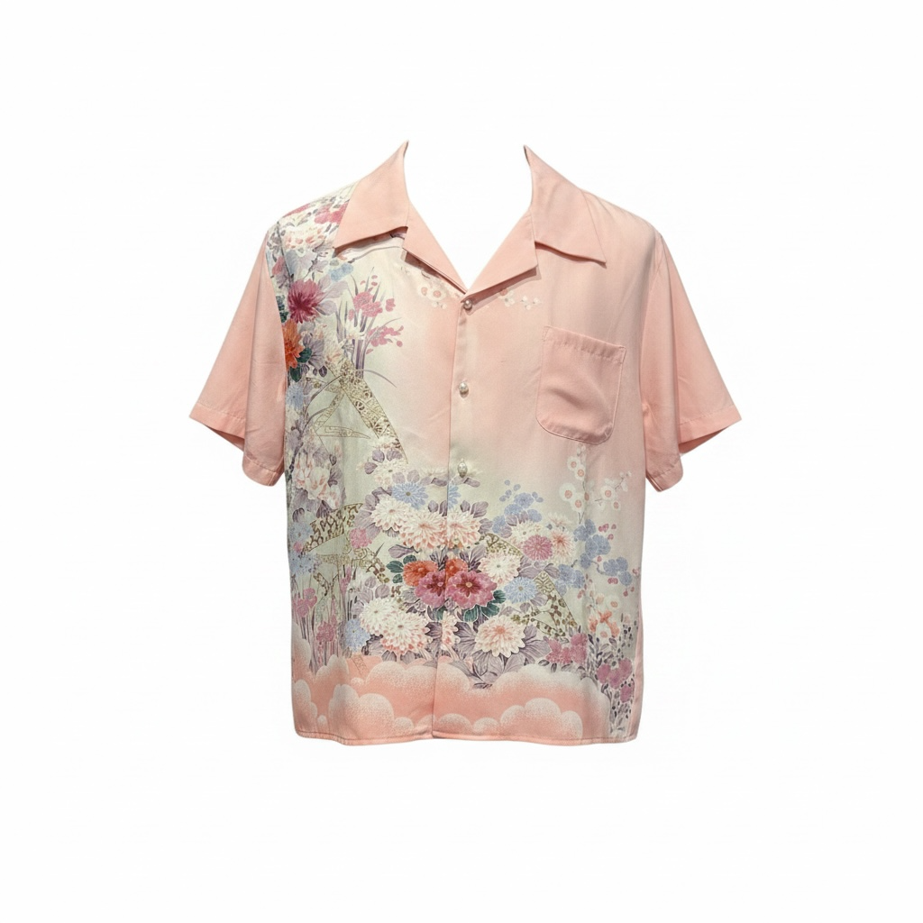 Vintage Kimono Camp Shirt