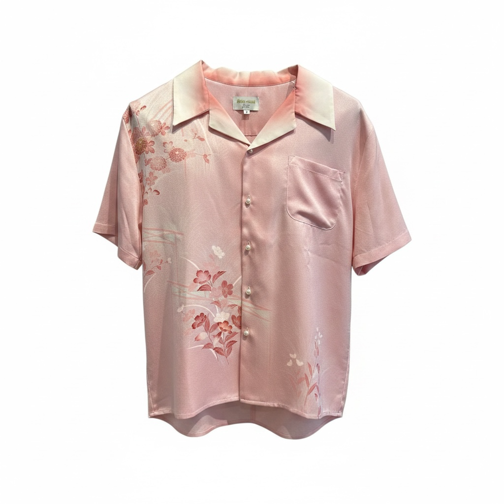 Vintage Kimono Camp Shirt